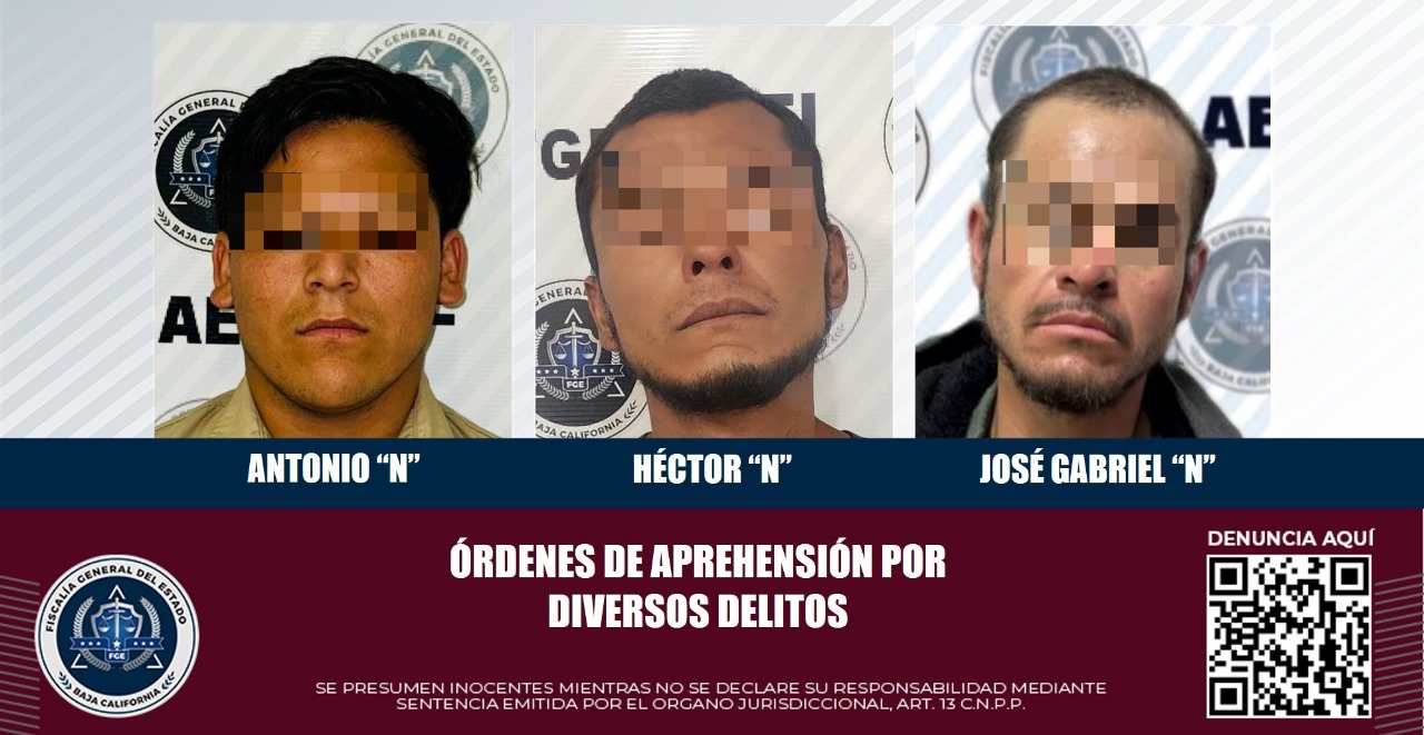TRES PRÓFUGOS DE LA JUSTICIA SON CAPTURADOS POR LA AGENCIA ESTATAL DE ...